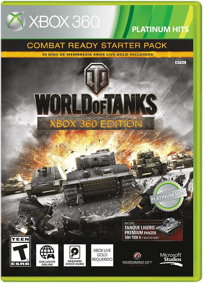 World of Tanks Xbox 360 Edition - Caratula Platinum Hits Combat Ready Starter Pack